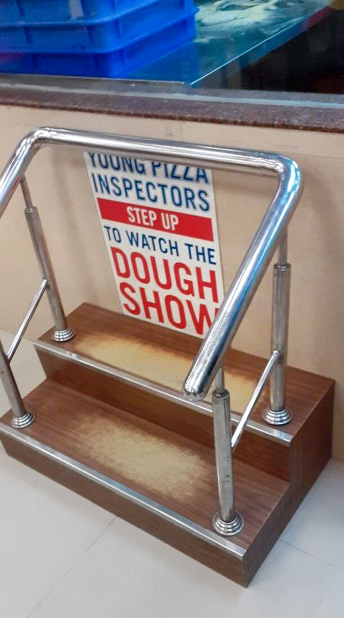 Domino's In India Has Stairs For The Little Ones To Watch Their Pizzas Being Made