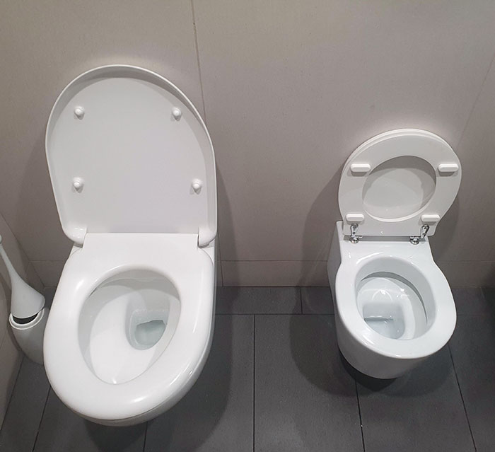 This Public Restroom Has A Smaller Toilet For Kids