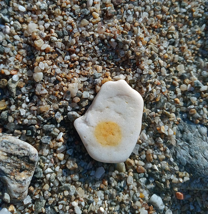 My Girlfriend Found This Rock On The Beach While Reading A Book. It Looks Like An Egg