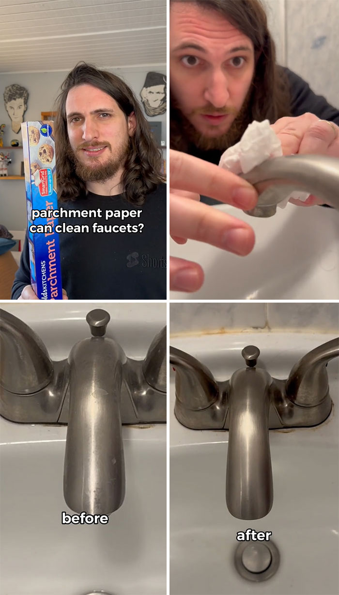 Parchment Paper Can Clean Faucets