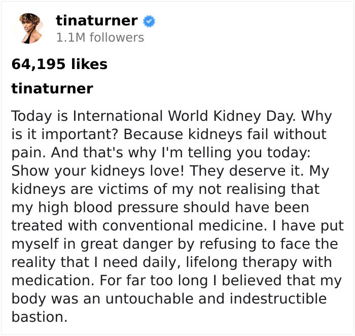 Tina Turner Shared Her Biggest Regret In An Ominous Instagram Post Just 2 Months Before Her Passing Tina Turner Shared Her Biggest Regret In An Ominous Instagram Post Just 2 Months Before Her Passing
