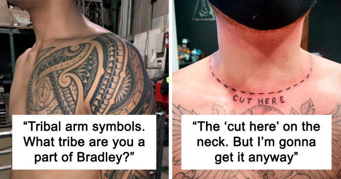 “Seems A Tad Done To Death”: 30 Tattoo Designs That Scream “I Have No Creativity,” According To People Online