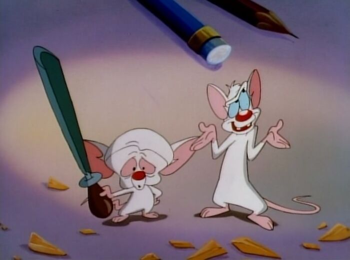 Scene from "Pinky And The Brain" animated tv show