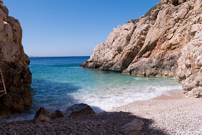 Sea with rocks in Karpathos, Greece