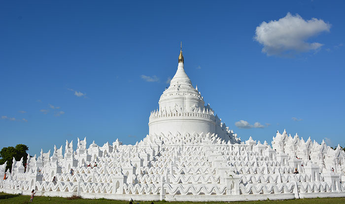 White Hsinbyume Pagoda in Myanmar
