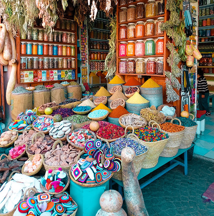 Different spices in Morocco