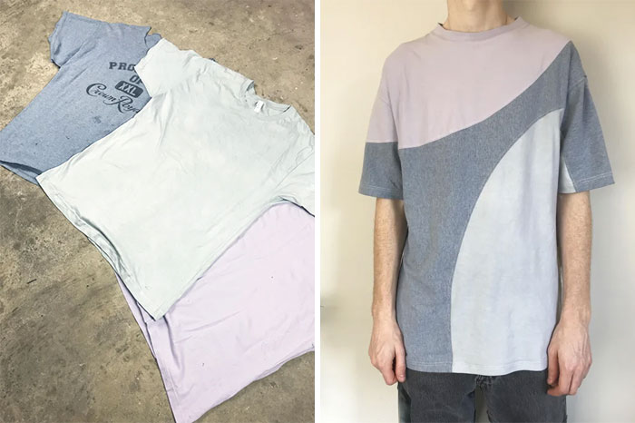 Upcycled 3 Old T-Shirts Into 1 New One