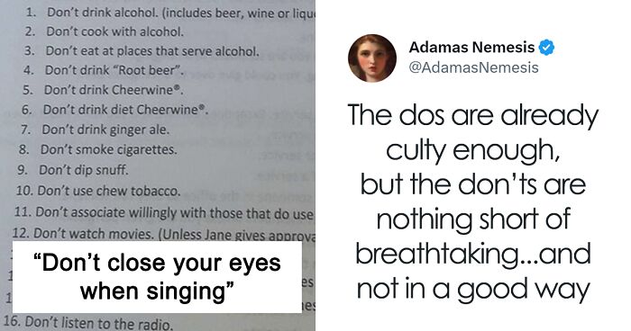 Local Cult Has 150 Rules For Their Members, The List Goes Viral On Twitter