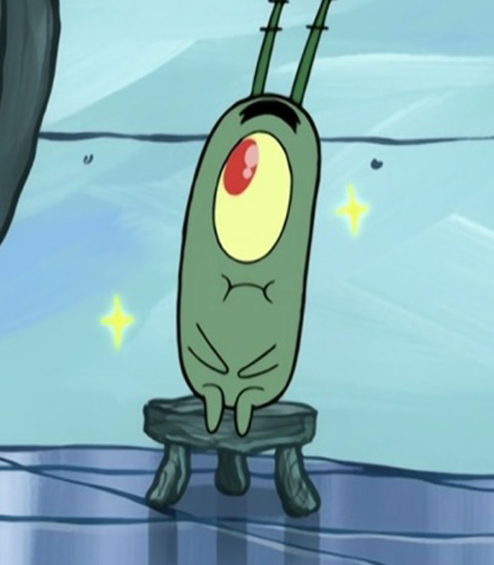 Plankton in SpongeBob SquarePants animated tv series 