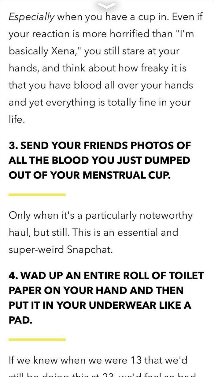 “11 Things Every Woman Does During Her Period”