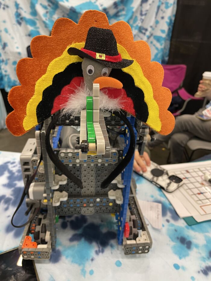 I Owned This Robot And Put A Turkey Hat On It