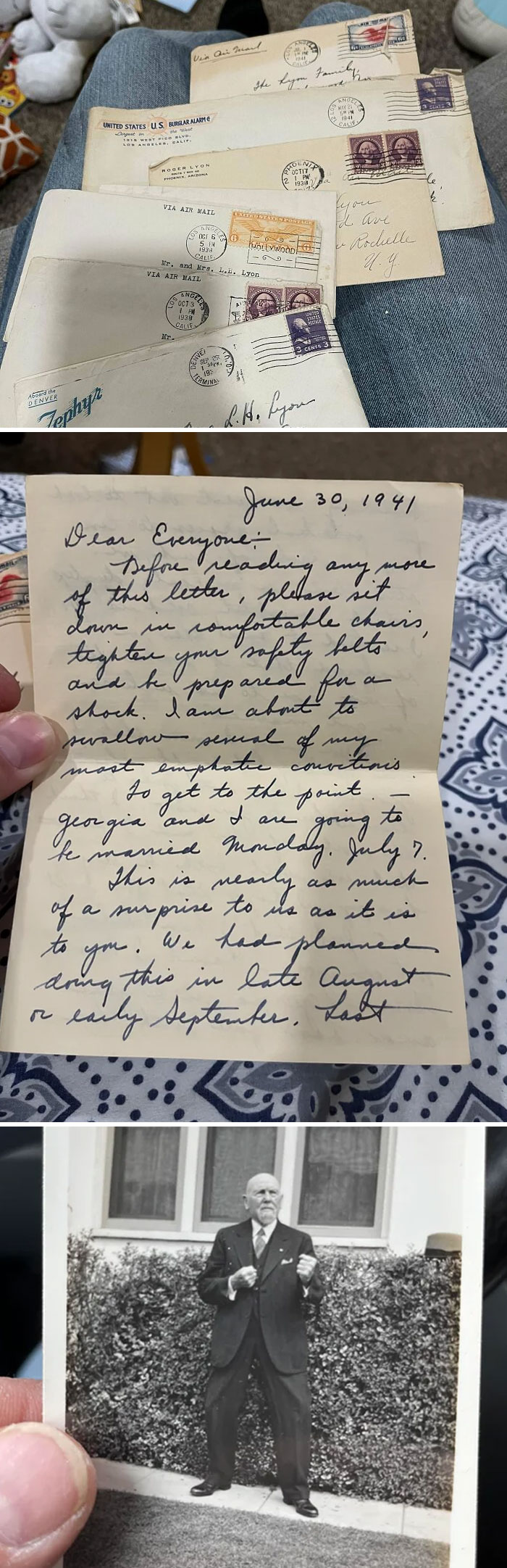 Found These Letters From 1938 In The Construction Dumpster At A Senior Care Place I Was Working At Doing Remodel Work