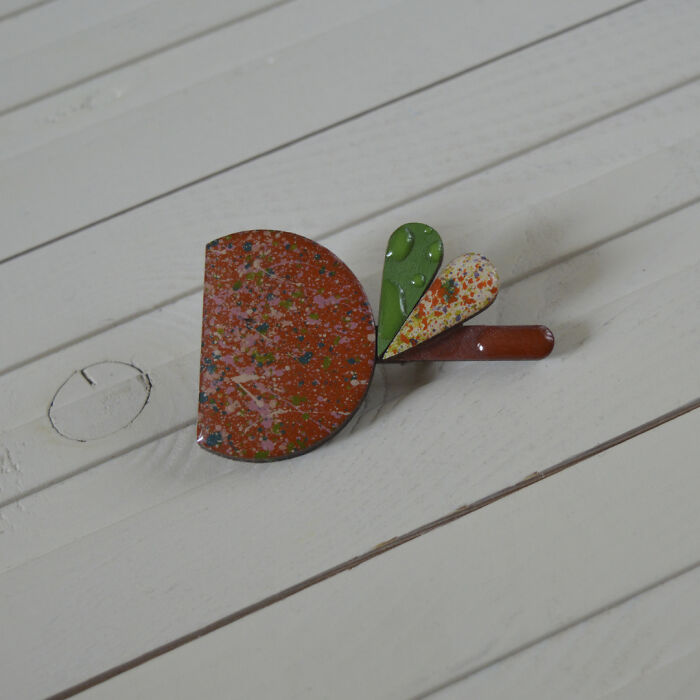 Handmade Wooden Brooch