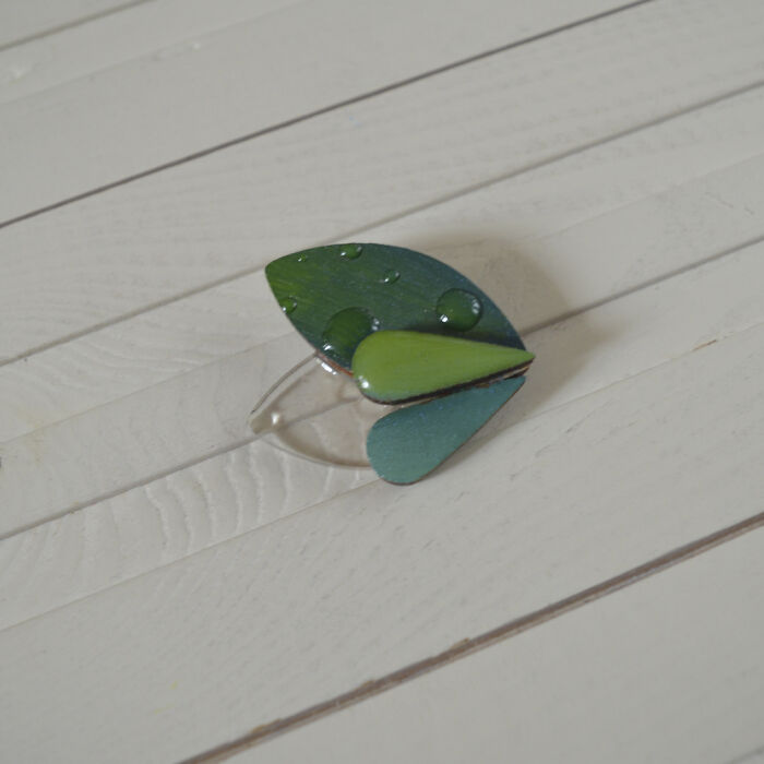 Handmade Wooden Brooch