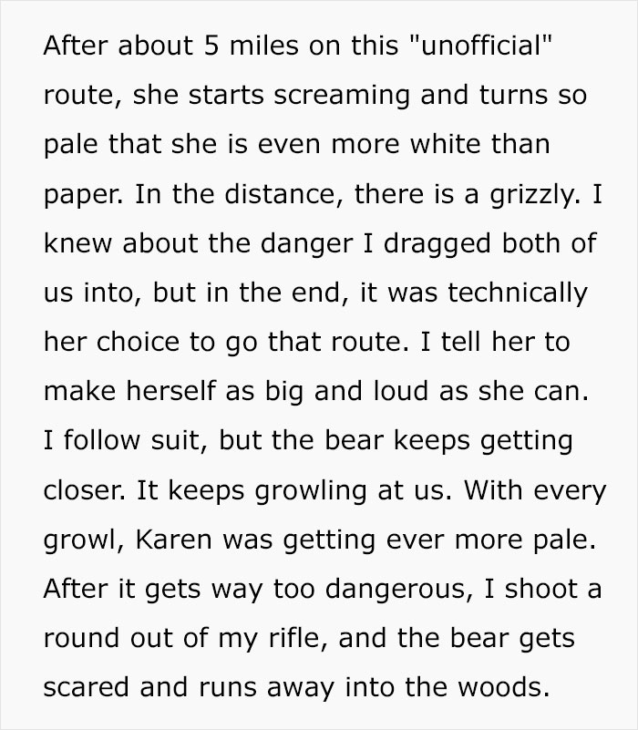 Rude Know-It-All Karen Dares To Trek A Trail Known For Its Bear Sightings, Instant Regret Kicks In