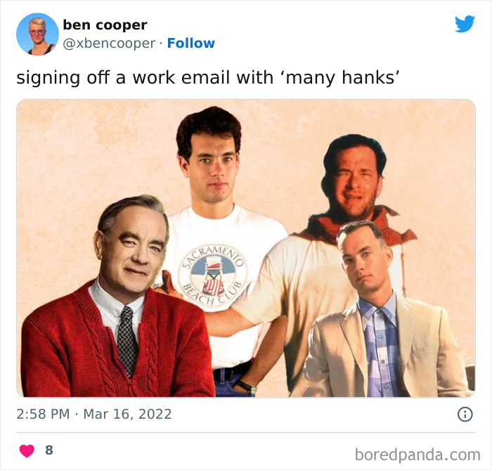 You Can Never Have Too Many Hanks
