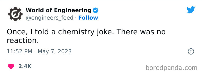 Mem about chemistry joke and no reaction 