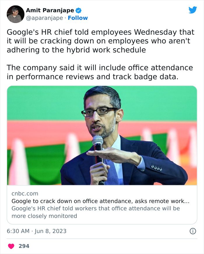 Google Slammed For Its Idea On How To Force Workers Back To The Office