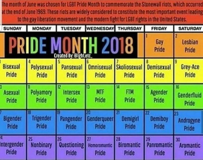 Pride Month Schedule!