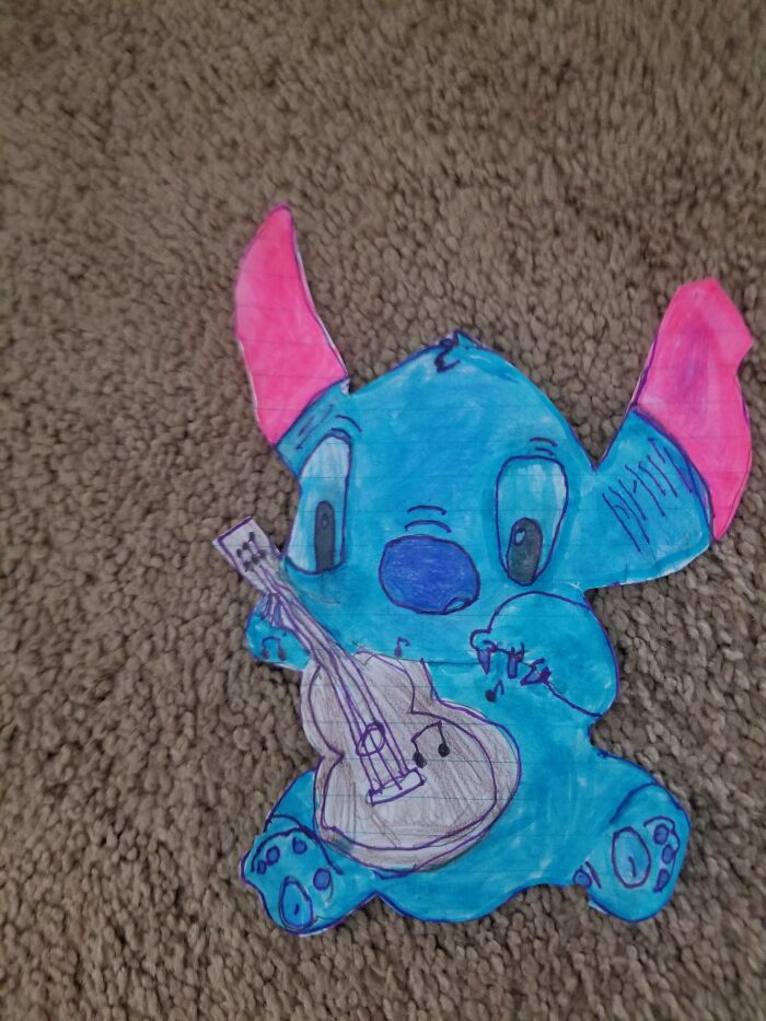 Not My Best Work But Here Is Stitch From Lilo And Stitch