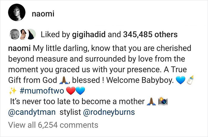 It’s A Boy: Naomi Campbell Welcomes Second Child At 53, Hitting Back At Critics With Wholesome Instagram Post It’s A Boy: Naomi Campbell Welcomes Second Child At 53, Hitting Back At Critics With Wholesome Instagram Post