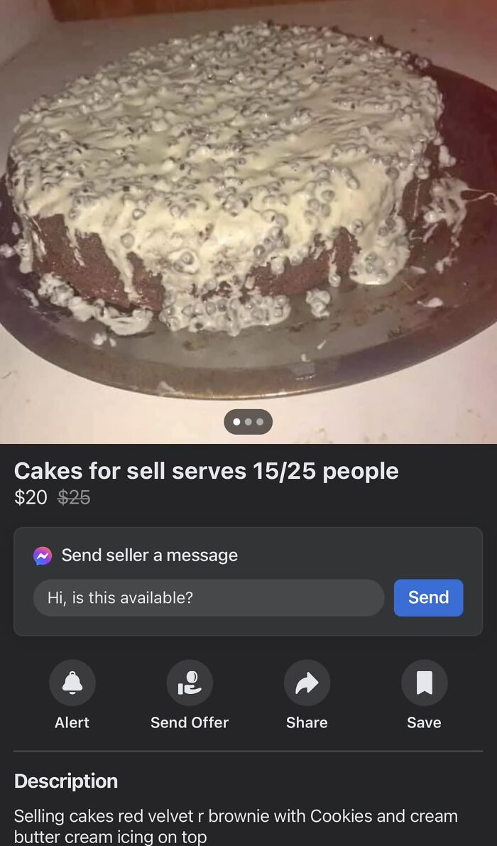 Ik It’s Not The Worst Thing Ever But I Can’t Stop Thinking About This Cake I Found On Marketplace