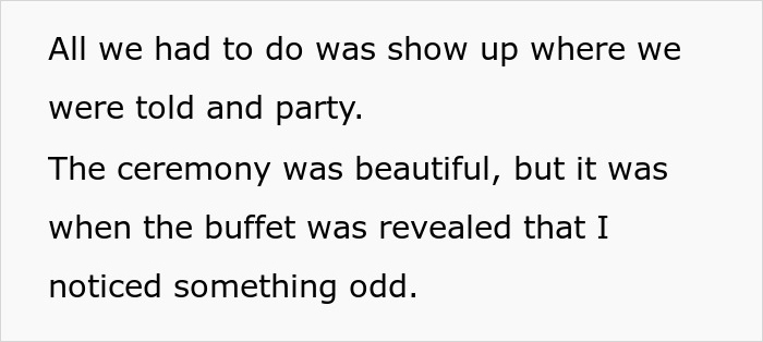Woman Tells Her Sister's Wedding Guests Not To Touch The Food Because It's Leftovers From Her Wedding 8 Months Ago Woman Tells Her Sister's Wedding Guests Not To Touch The Food Because It's Leftovers From Her Wedding 8 Months Ago