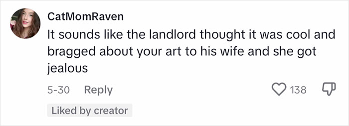 Landlord's Wife Enraged By Tenant's Chalk Artistry Asks Her To Wash It Off, Tenant Stands Her Ground