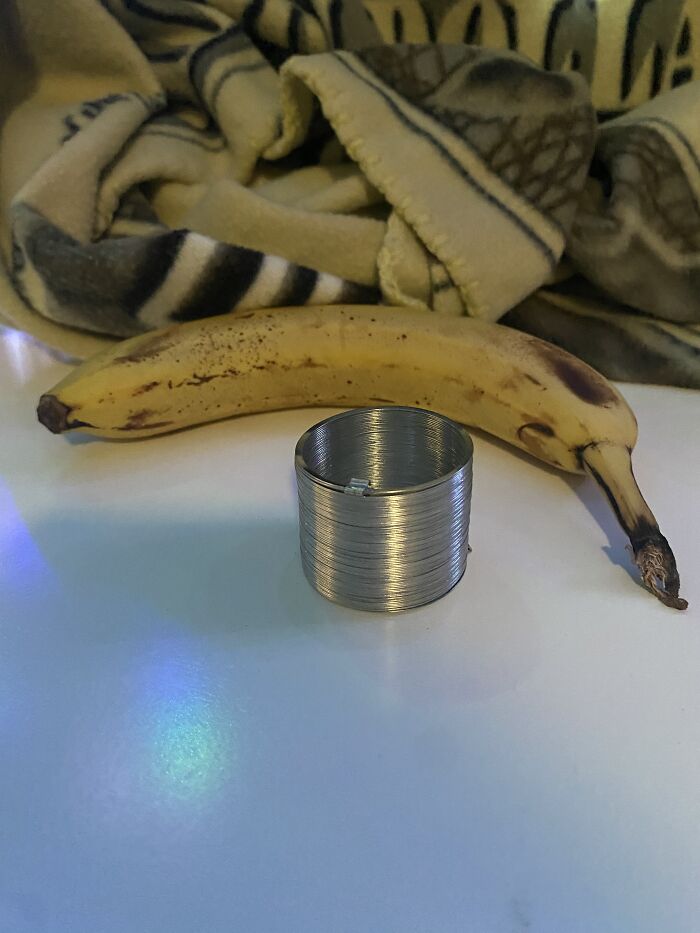 Banana For Scale: Miniature Slinky, But Regular Length I Think