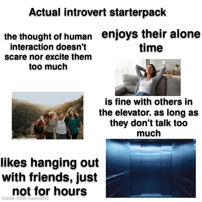 Actual Average Introvert Starterpack