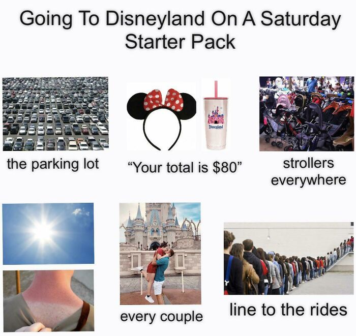 Going To Disneyland On A Saturday Starter Pack