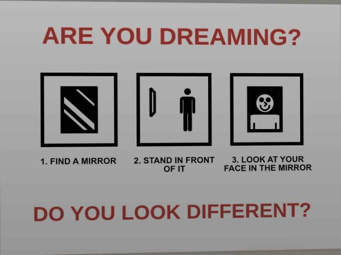 Weird "Are You Dreaming" Sign Found In Psychologist Waiting Room