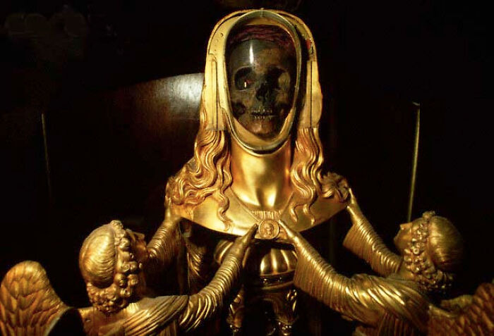 The Skull Of Mary Magdalene In St Maximin Basilica In France
