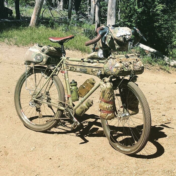 My 25 Year Old Rivendell Atlantis With Home Made Bags. A Perfect Bicycle