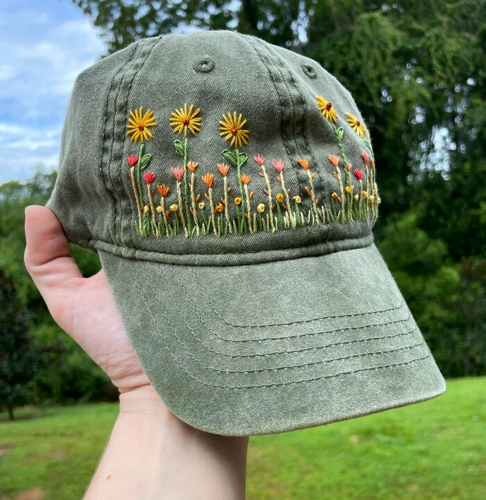 Hand Embroidered Hat That I've Made