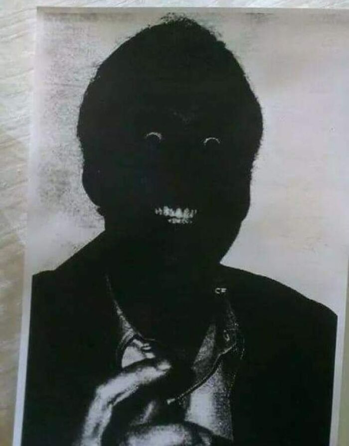 A Friend's Printer Broke, Here's The Result Of Him Printing Off A Picture Of Nicolas Cage