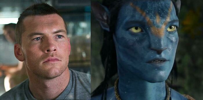 En Avatar (2009), el protagonista Jake Sully se vuelve azul. Esto se debe a que es marine y ha comido demasiados lápices azules