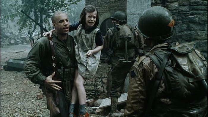 In Saving Private Ryan (1998) Vin Diesel Tries To Save A Little Girl Saying “She Reminds Me Of My Niece” This Is A Reference To The Most Important Thing Of All, Family