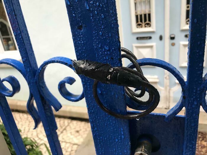 One Digit Combination Lock On Hotel Gate