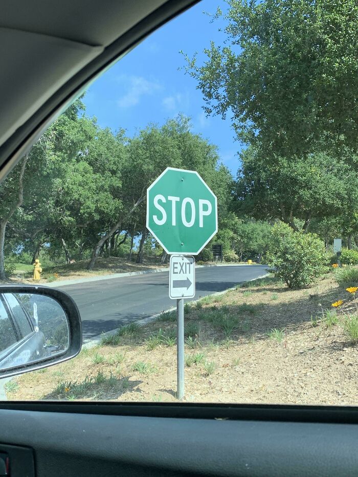 This Green Stop Sign