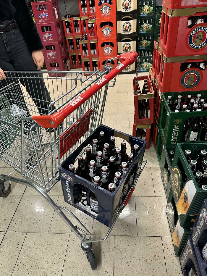 Shopping Carts In Germany Have A Special Beer Crate Holder In The Back
