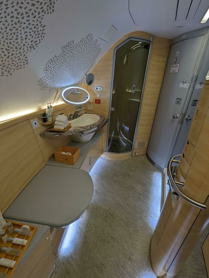The 1st Class Shower/Toilet On An A380