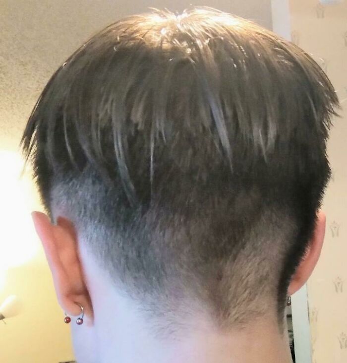 So I Went To Get My Hair Cut On Sunday, And I Didn't Notice That The Person Who Did My Hair Screwed Up The Back Of My Head. The Front Is Fine But The Back Looks Like This