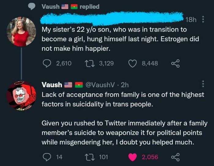 Transphobic Aunt Called Out By An Actual Good Twitter User Vaush