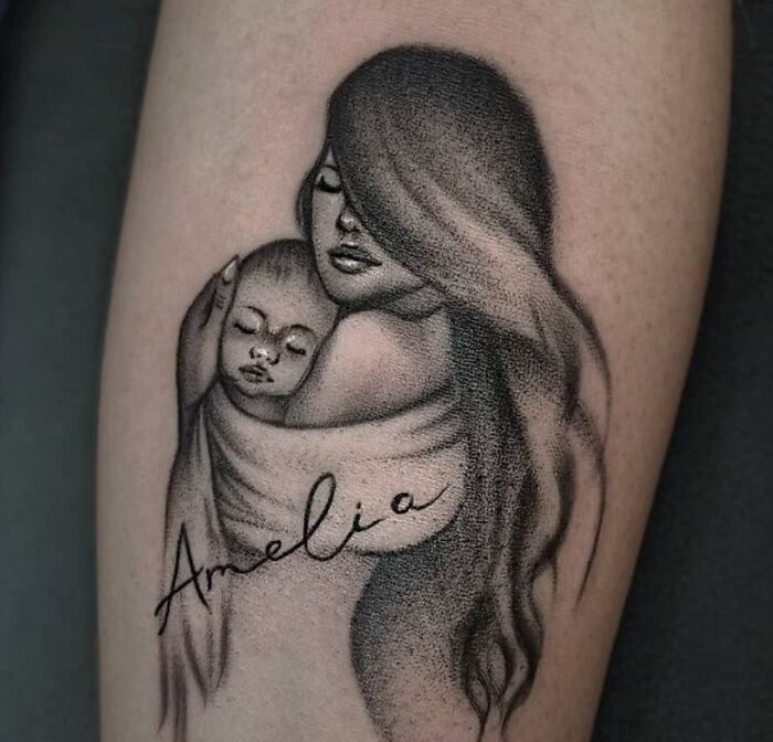 Cute Loving Mother Tattoo