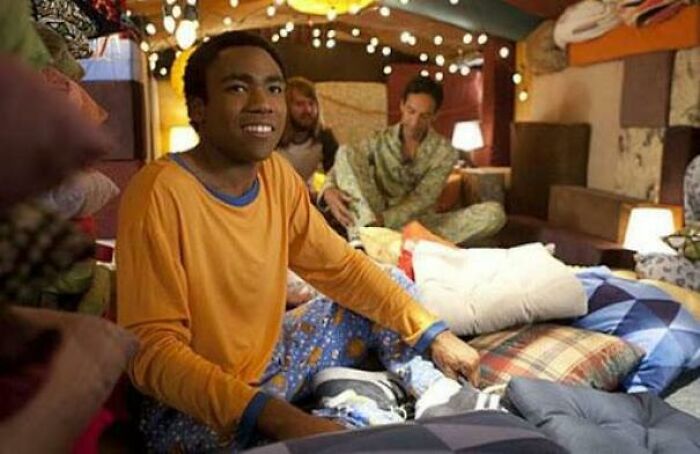 In Community (S3e7), Troy Says Blanket Forts “Aren't Just For When Uncle's Die”