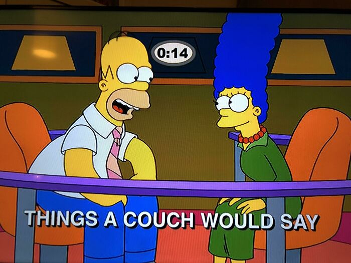 In The Simpsons (S30 E15), In The Opening Credits Is A Game Show Where Homer Has To Guess What’s On The Screen. Marge Says “You Haven’t Changed Me Since 1989”, And Homer Gets It Right
