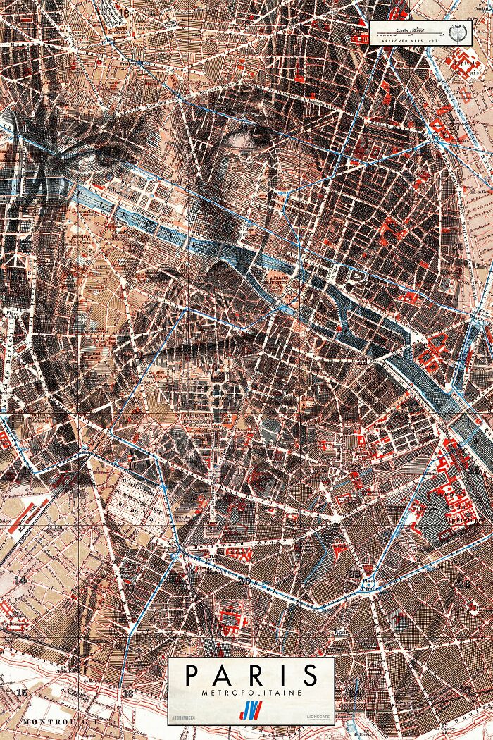 A Map Of Paris But It's Actually A John Wick 4 Poster