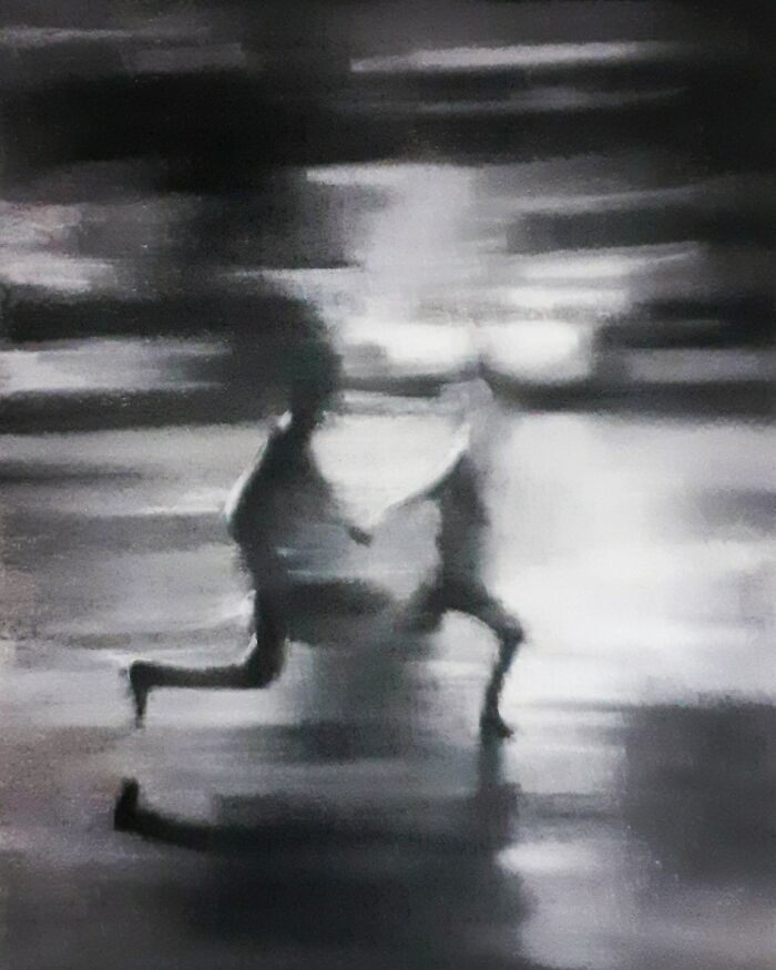 Run Away With Me. Wet Charcoal And Pastel Art By Me