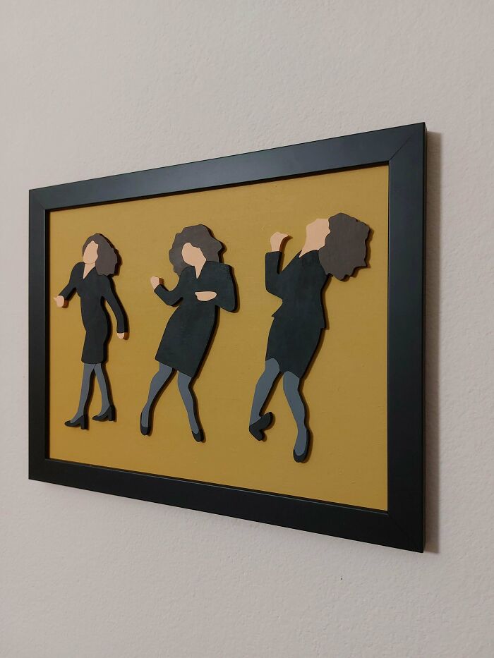 I Made Elaine's Dancing From Seinfeld As A Wood Wall Piece. I Hope You Like It